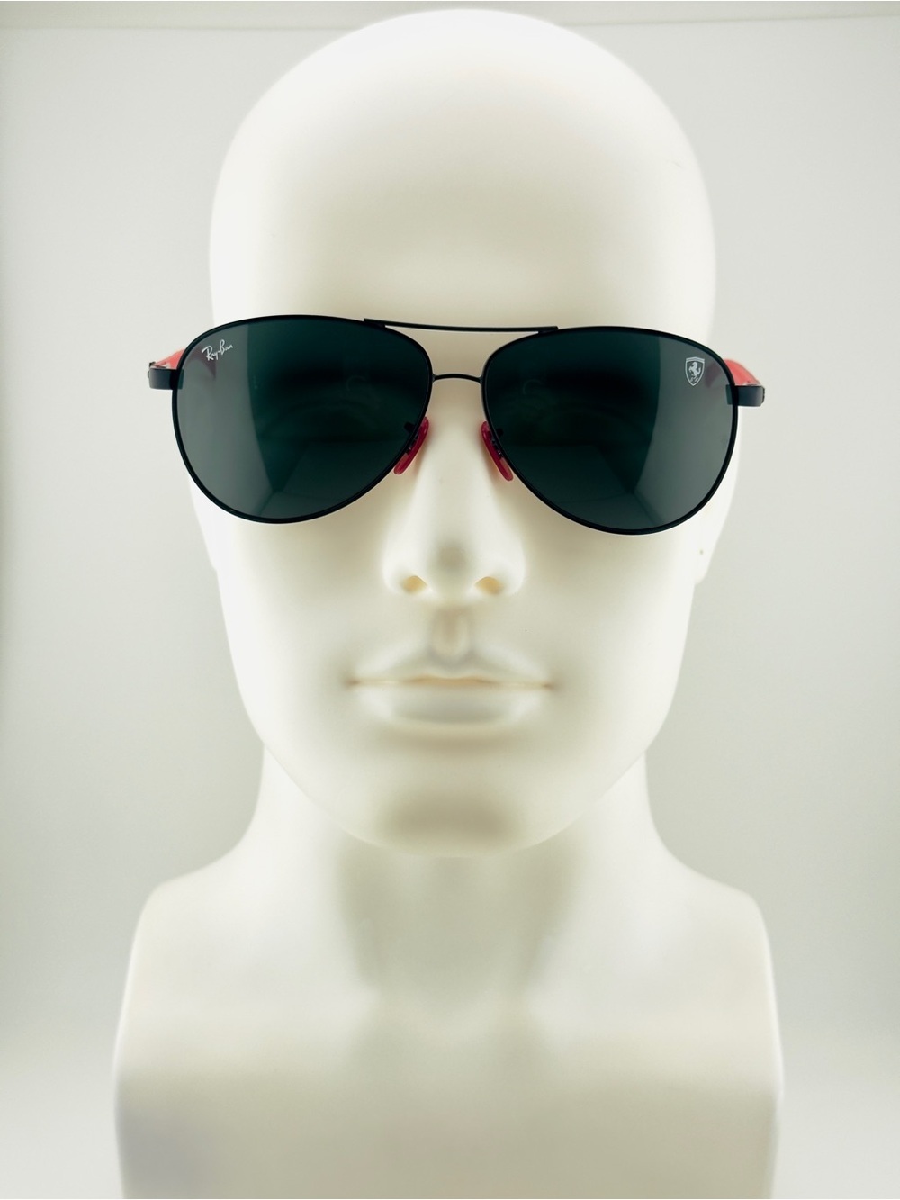 Ray-Ban Scuderia Ferrari Pilot Sunglasses RB8313 Black Metal Frame Black Lenses